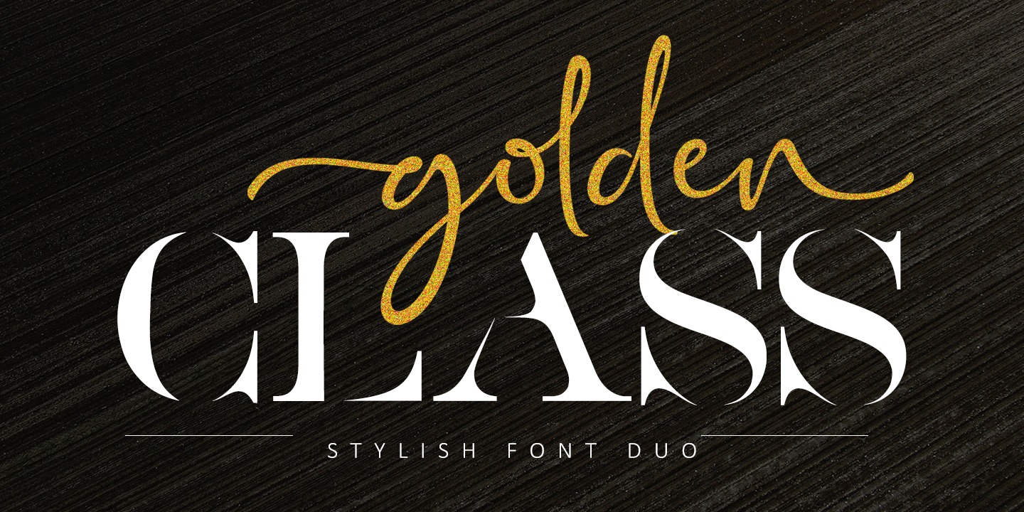Ejemplo de fuente Golden Class Font Duo